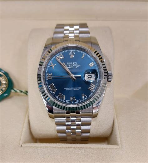 rolex datejust acciaio numeri romani|rolex datejust blu.